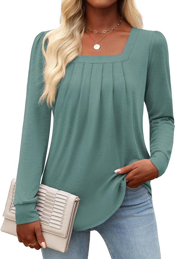 Casual Square Neck Top IW39