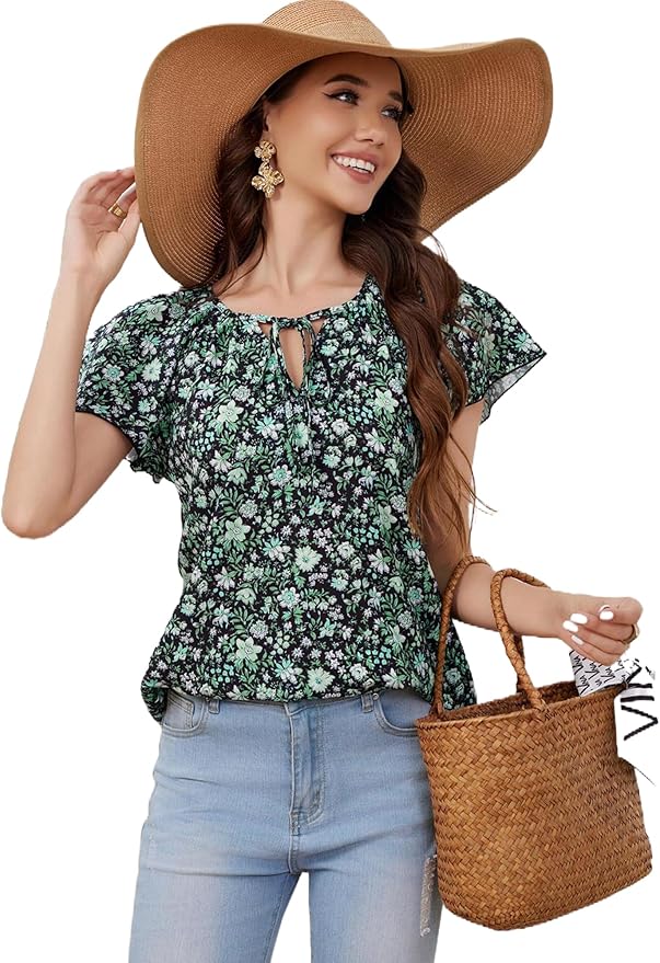 Dressy Casual Short Sleeve Top IW18