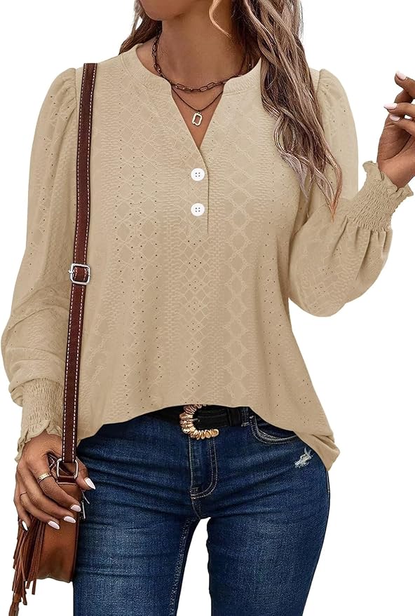 Fashion V Neck Button Top IW31
