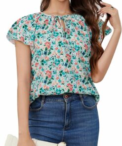 Floral V Neck Blouses IW20