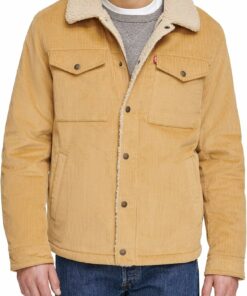 Men's Corduroy Sherpa Lined Trucker Jacket IW49