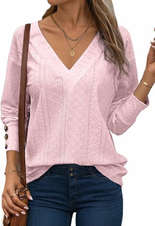 V Neck Long Sleeve Shirt IW10