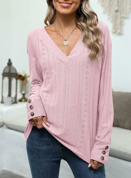 V Neck Long Sleeve Shirt IW10 - Image 2